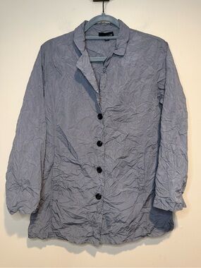 Sun Kim krinkle “boyfriend” jacket